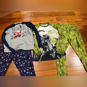 Dinosaur and Football Pajama Set